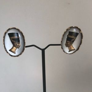 Vintage Egyptian clip on earrings